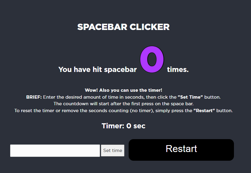 Spacebar Clicker - Play Spacebar Clicker On Word Hurdle